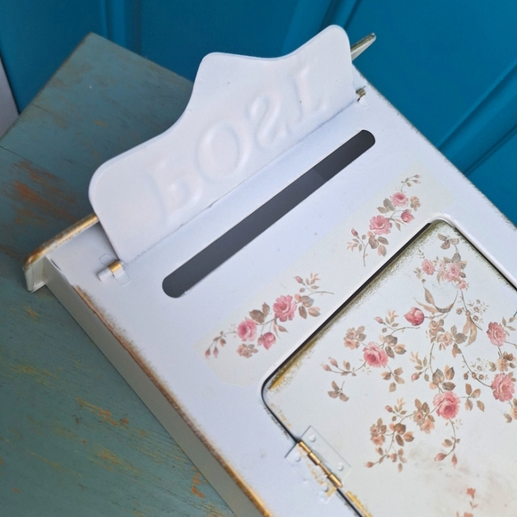 Ashland Vintage Reproduction Metal Mailbox Floral Tea Garden NWT New with Tag - Picture 6 of 13